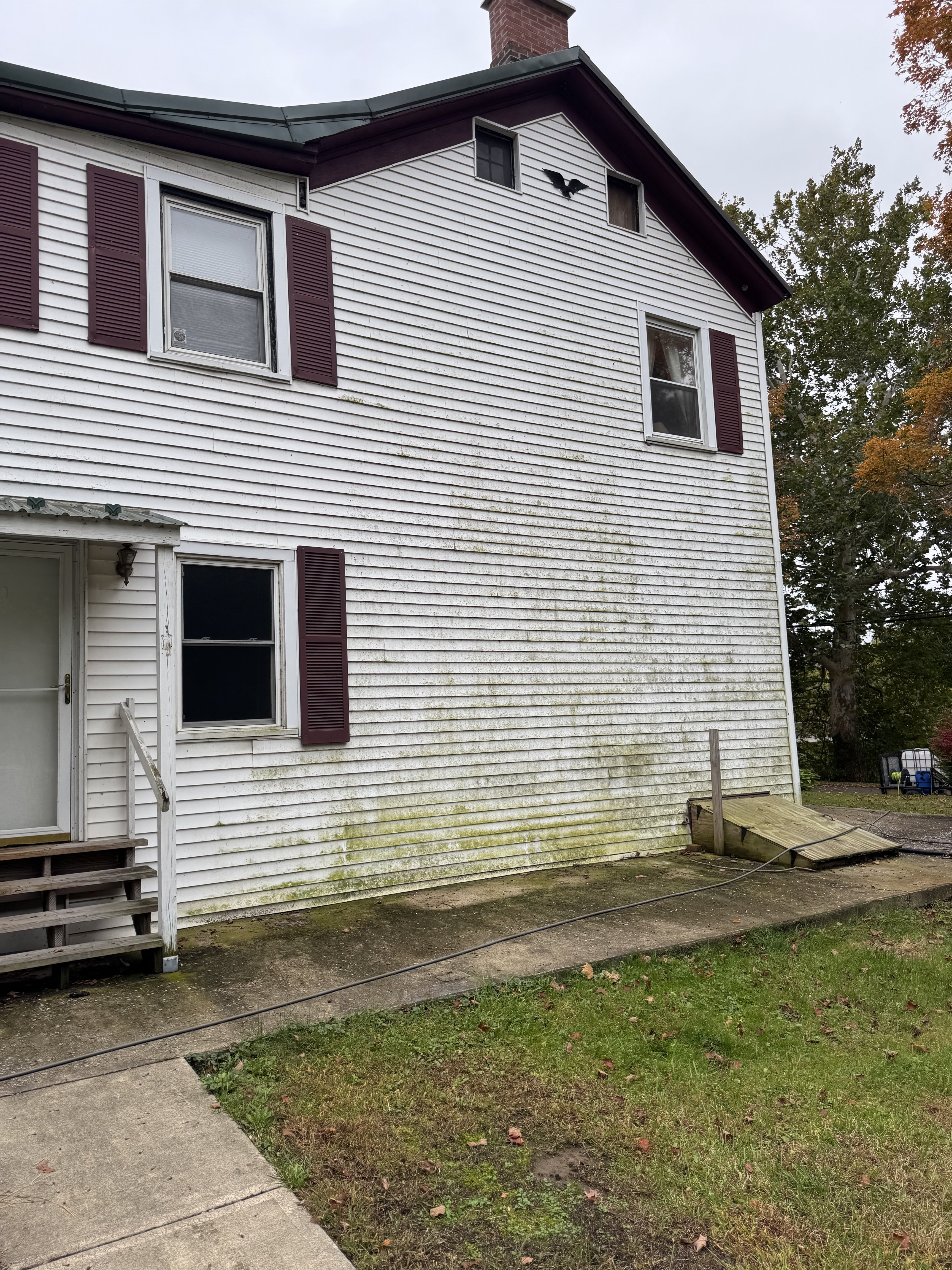 Before cleaning - green buildup